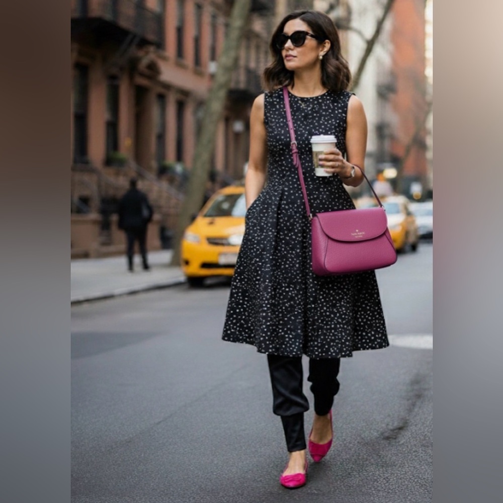 Kate Spade Pink Kid Suede Eleni Flex Flats in Box